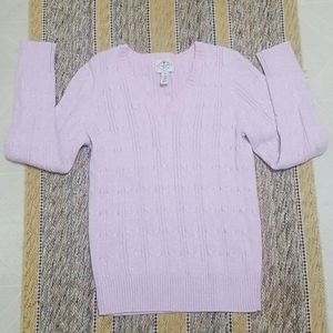 St John's Bay light pink glitter sweater